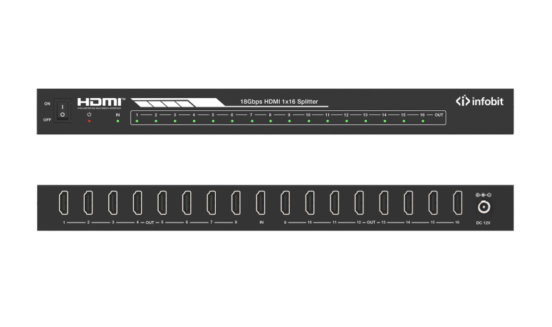 Сплиттер Infobit iSwitch 1016 4K60 1x16 HDMI splitter, HDR, smart EDID